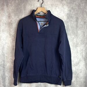 Orvis Blue Quarter-Zip Pullover Sweatshirt